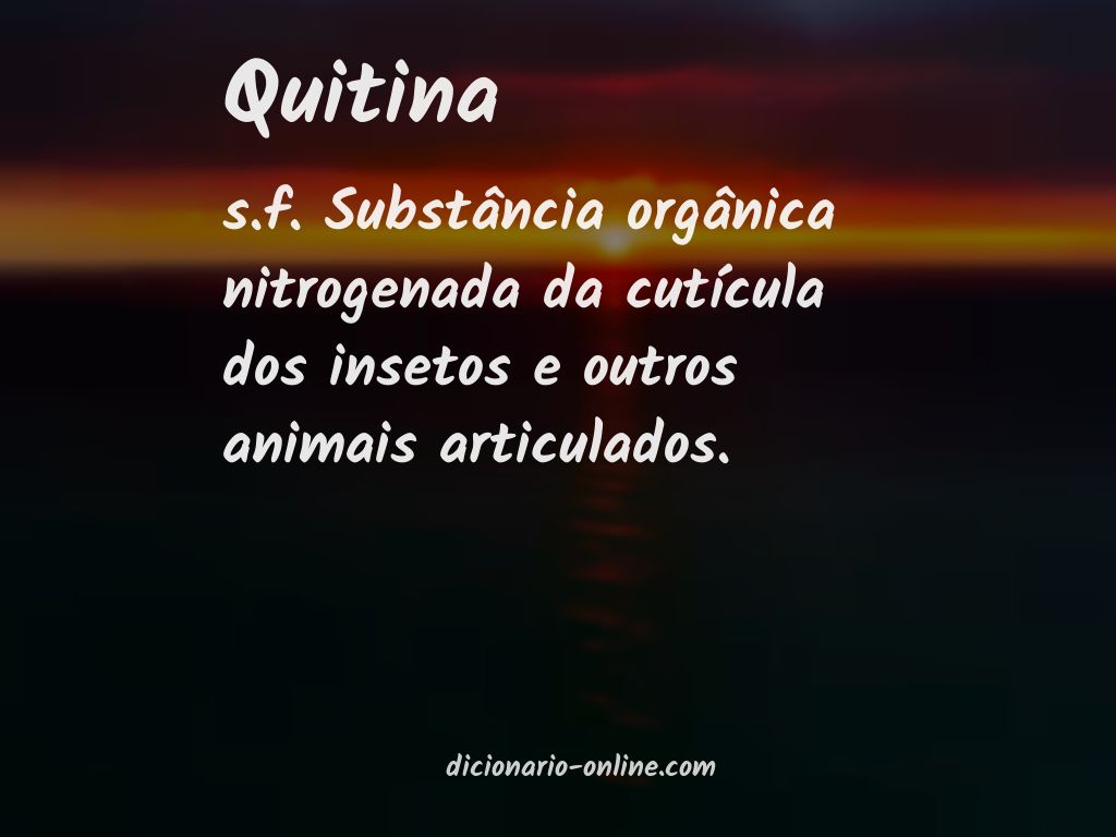 Significado de quitina