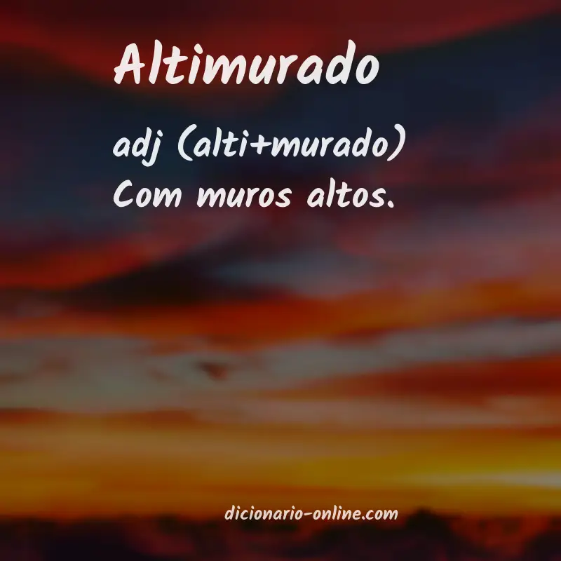 Significado de altimurado