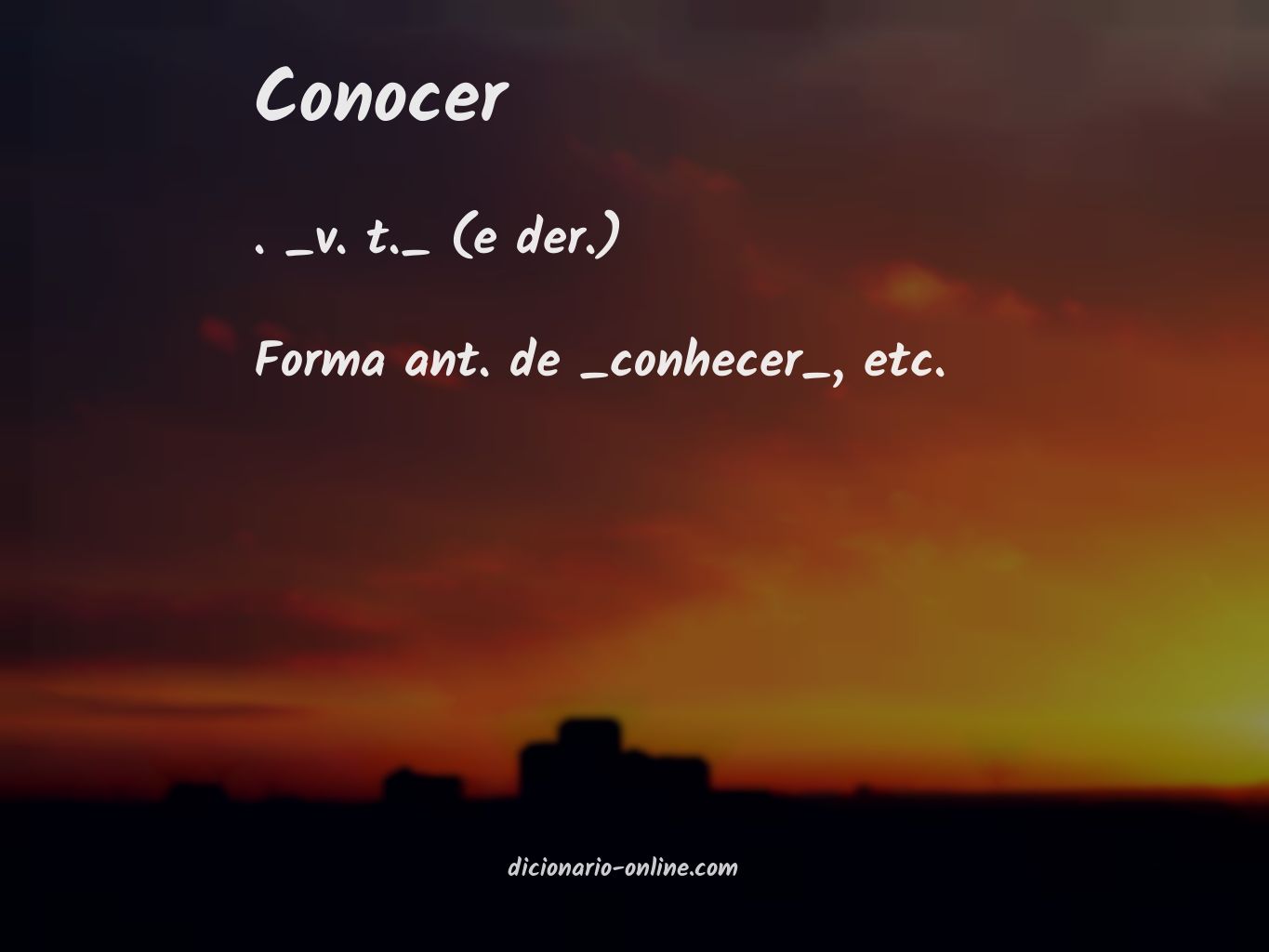 Significado de conocer