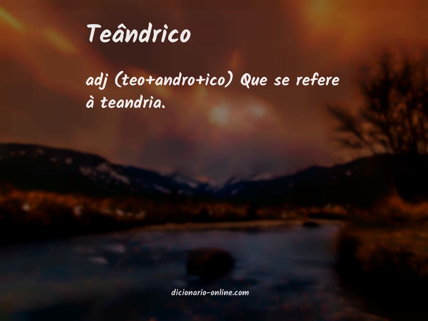 Significado de teândrico