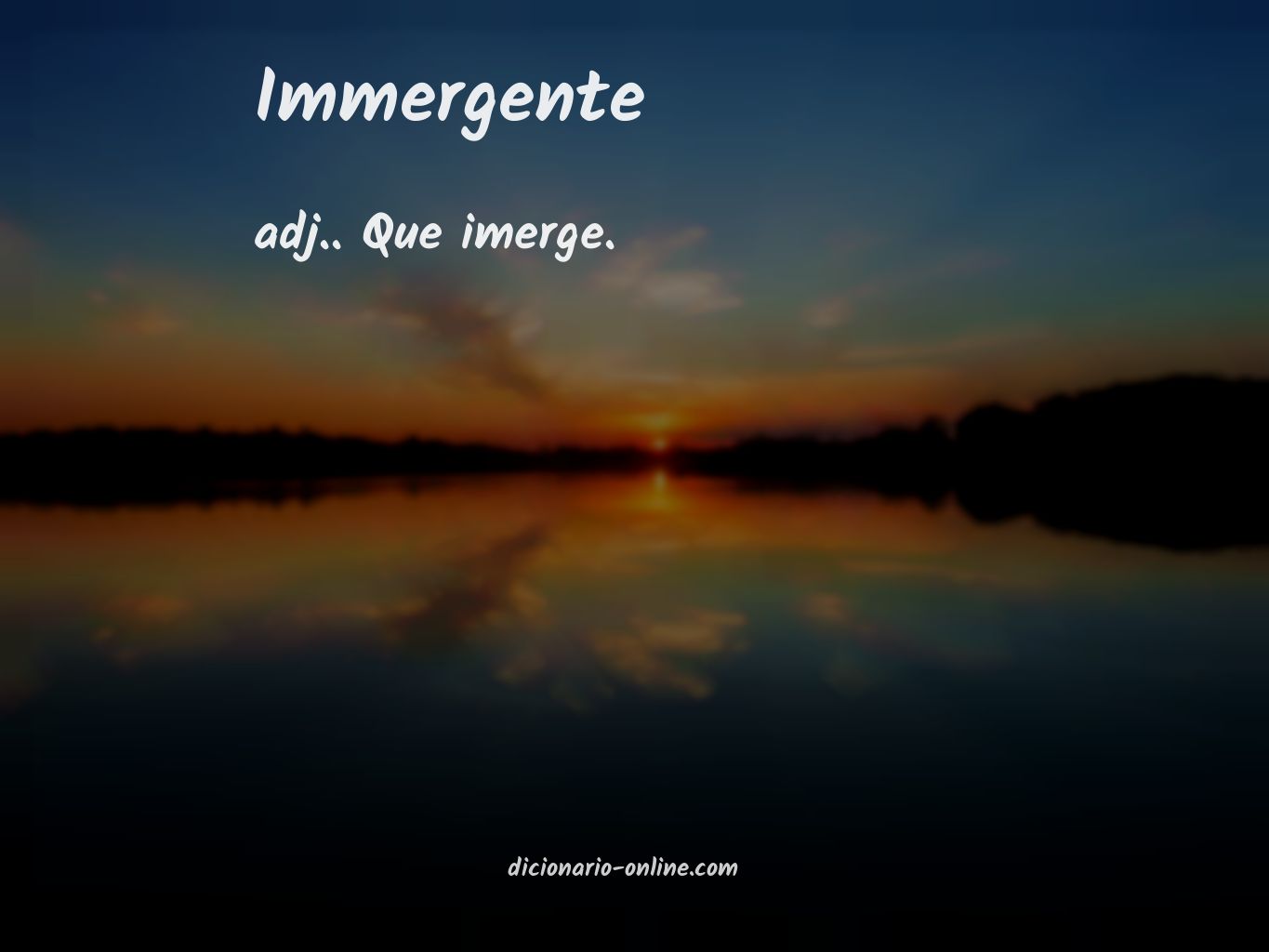 Significado de immergente