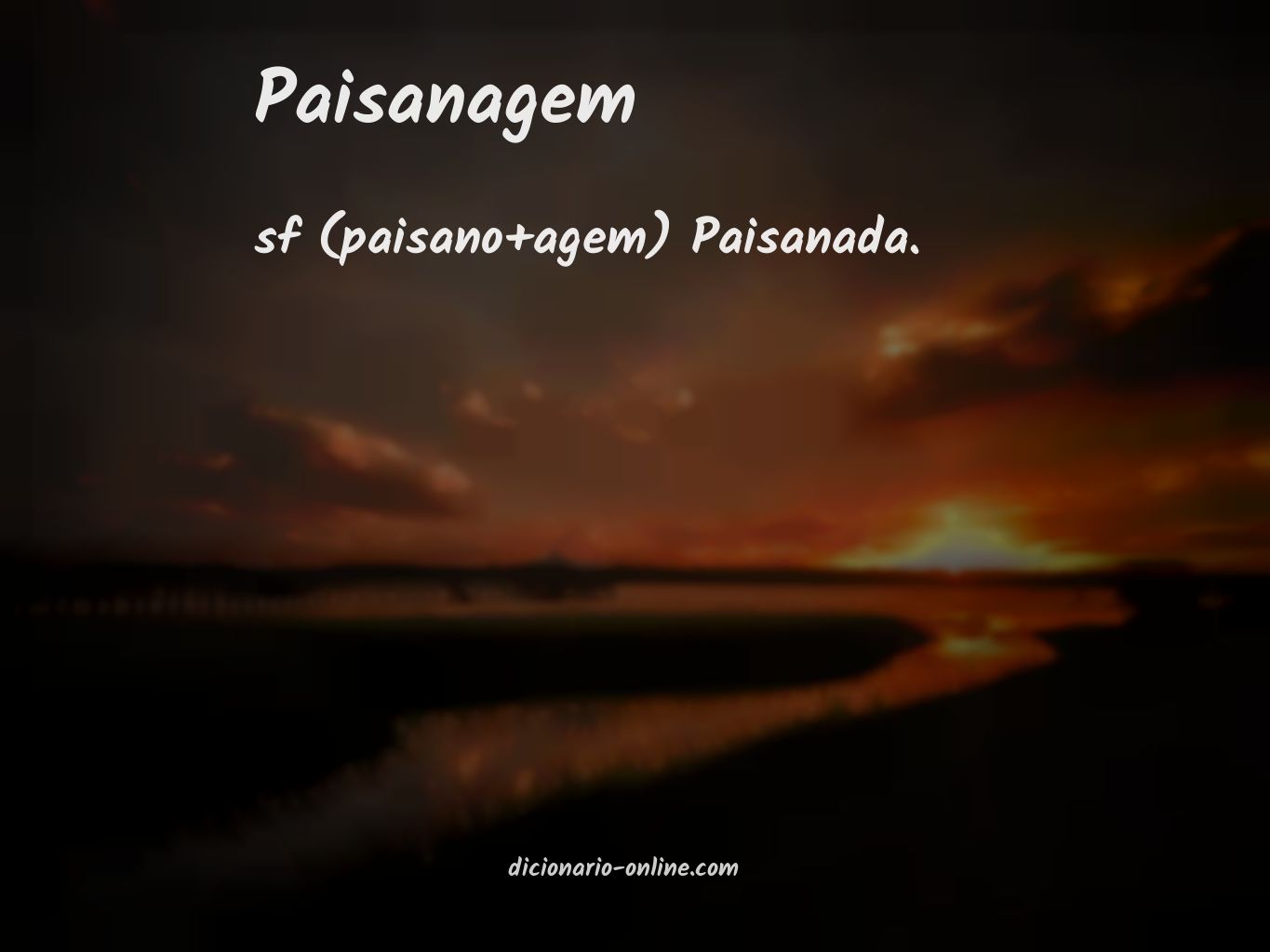 Significado de paisanagem