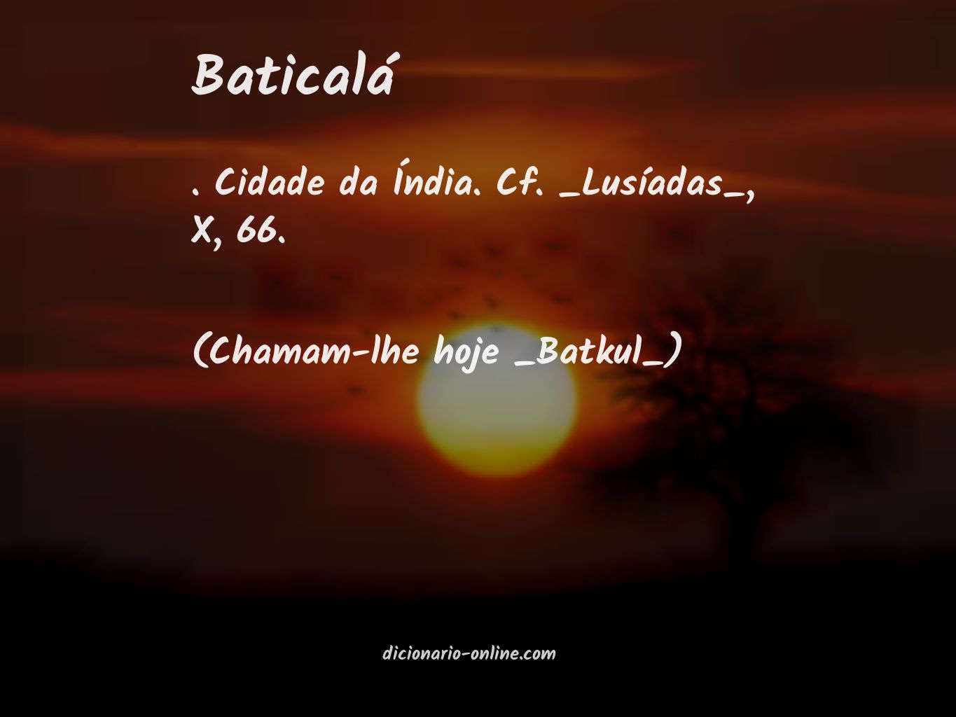 Significado de baticalá