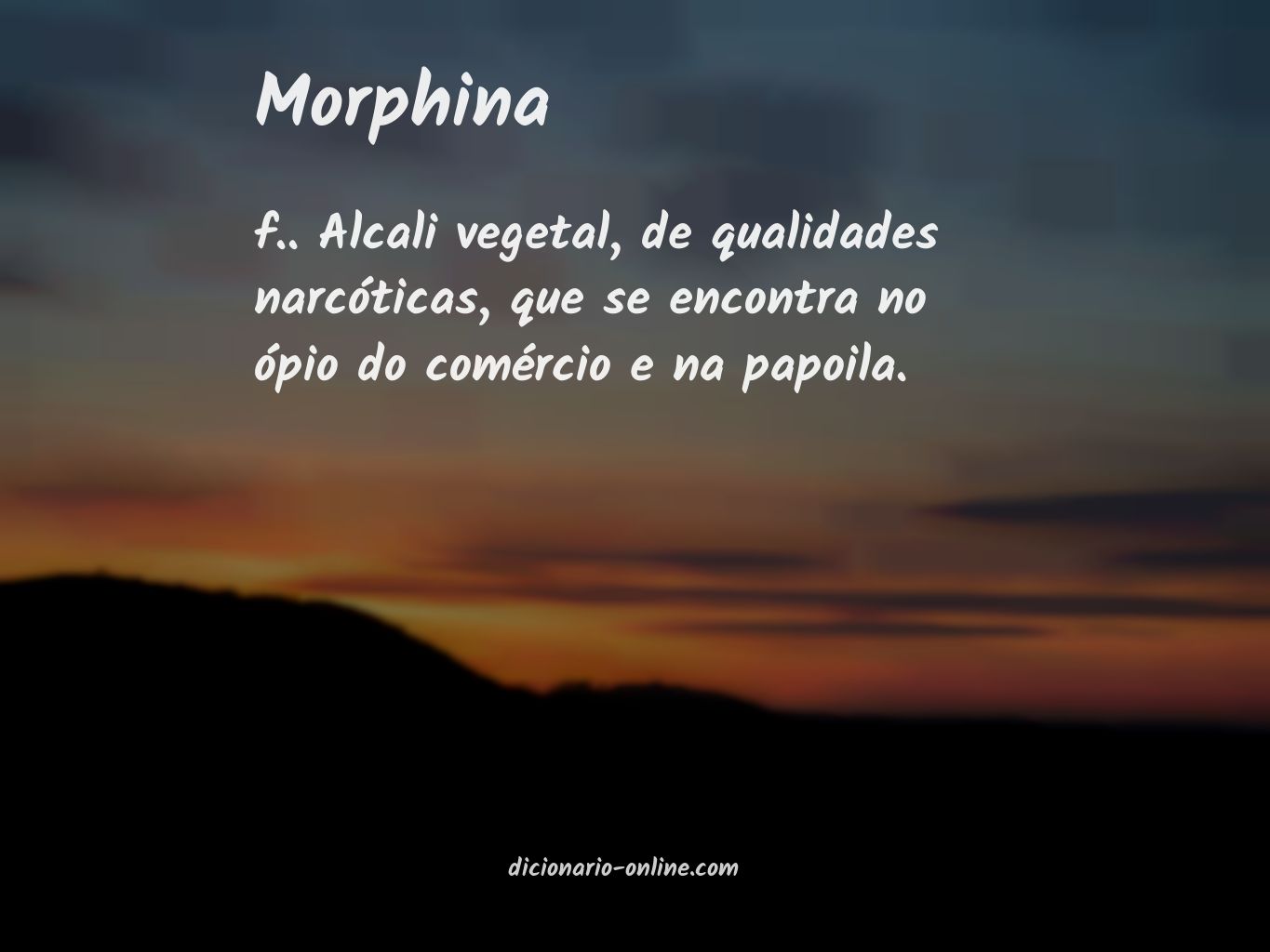 Significado de morphina