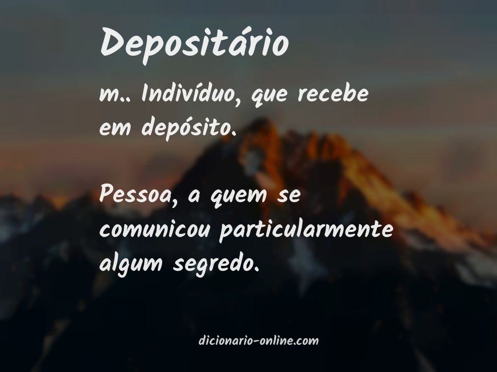 Significado de depositário