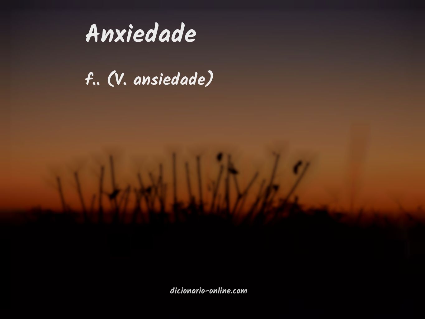 Significado de anxiedade