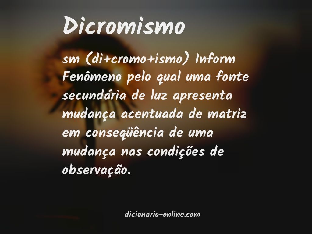 Significado de dicromismo