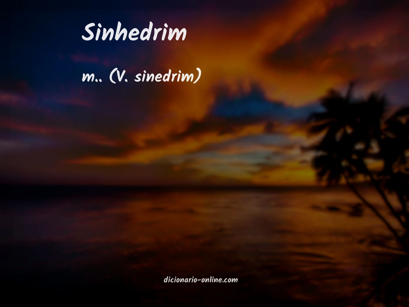 Significado de sinhedrim