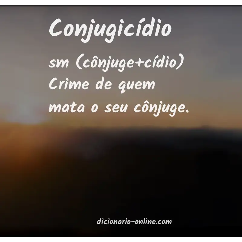 Significado de conjugicídio