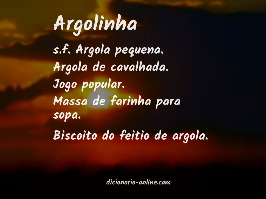 Significado de argolinha