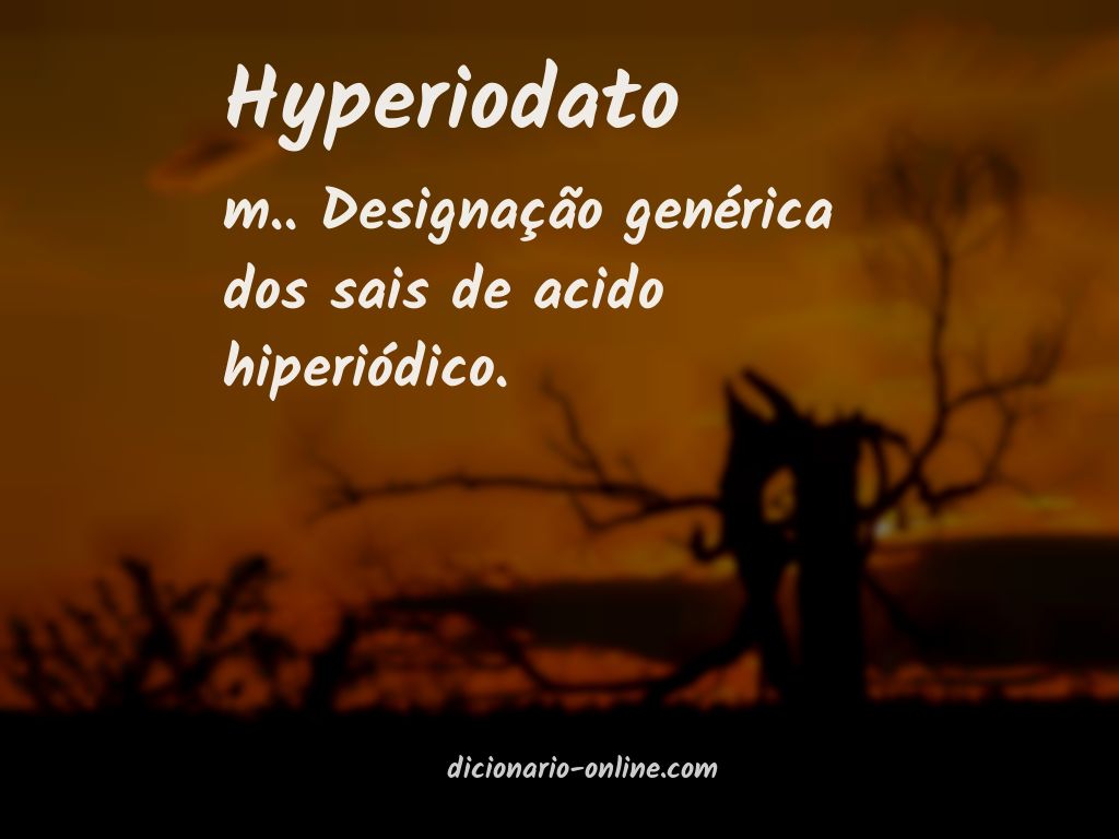 Significado de hyperiodato