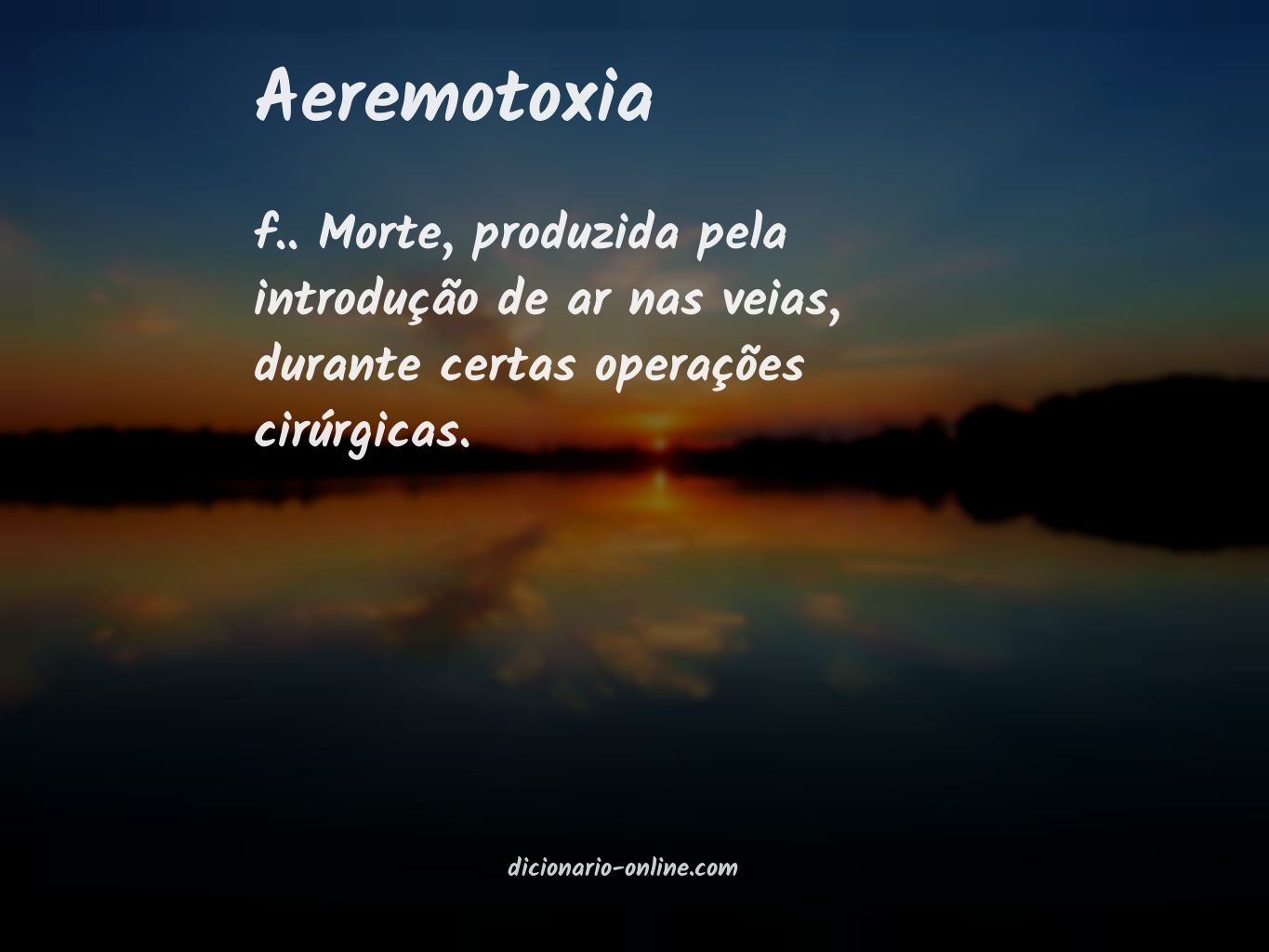 Significado de aeremotoxia