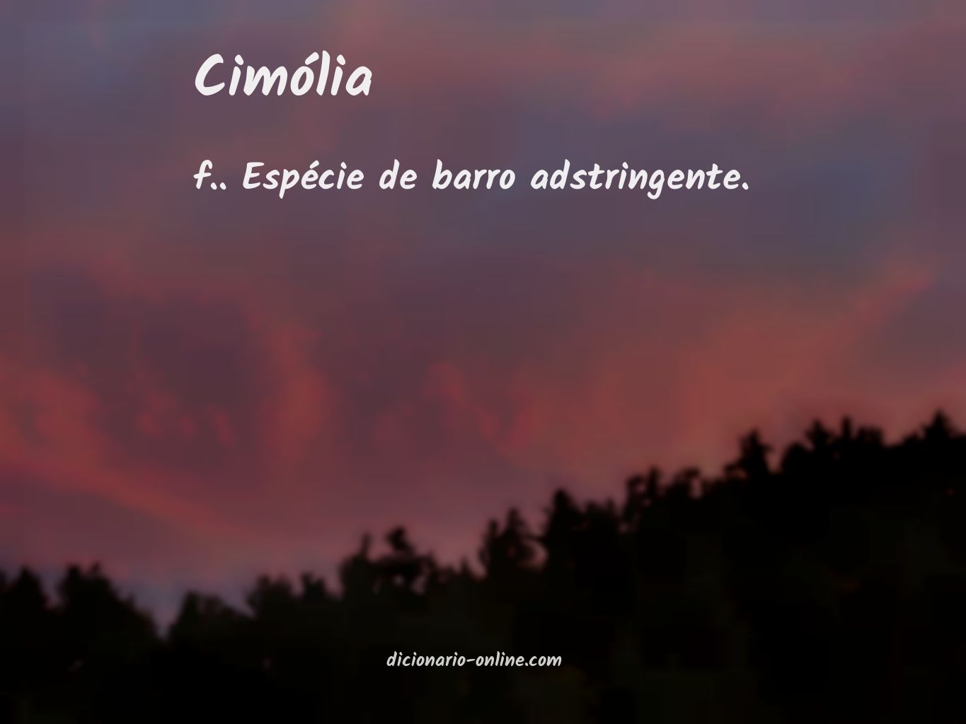 Significado de cimólia