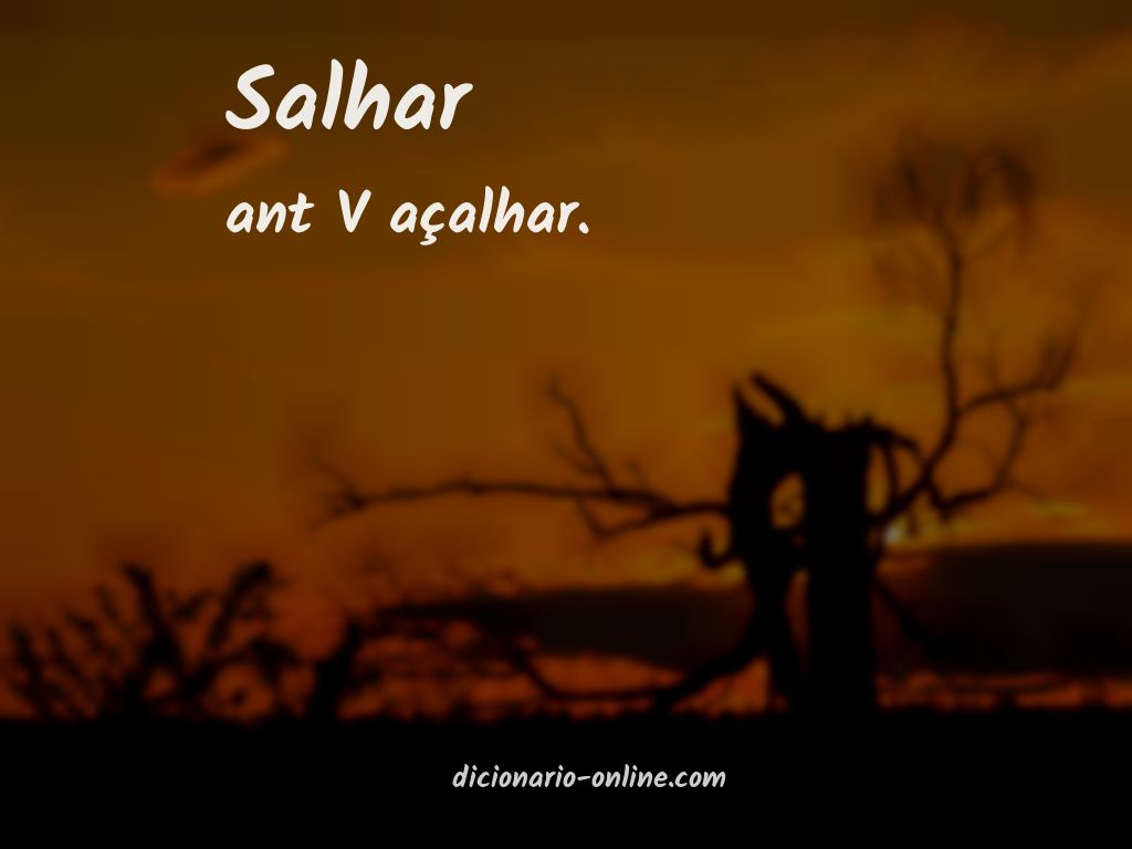 Significado de salhar