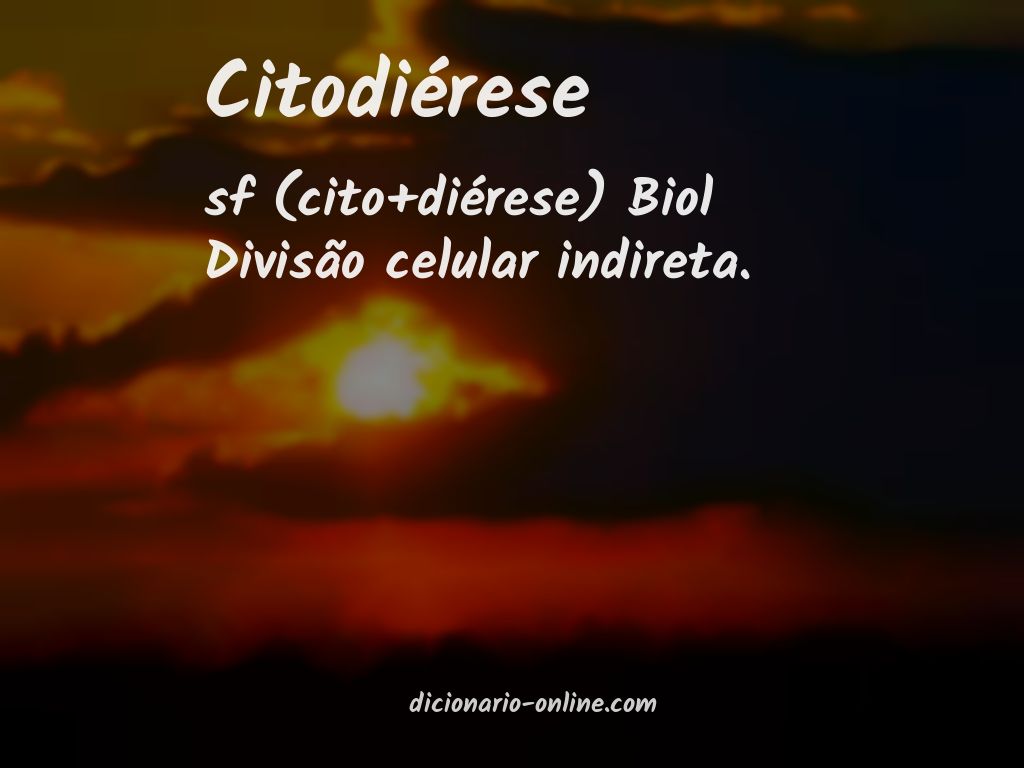 Significado de citodiérese