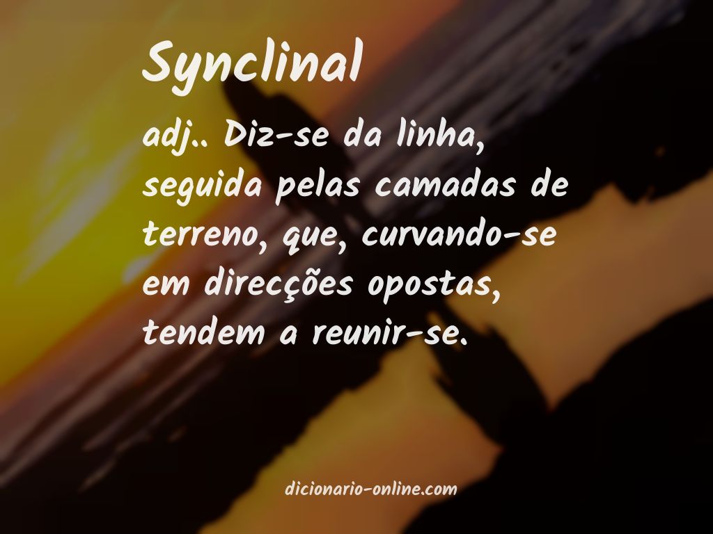 Significado de synclinal