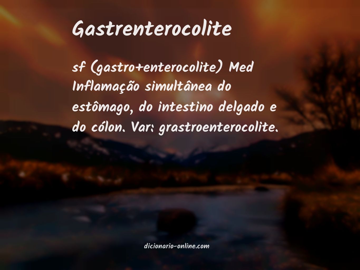 Significado de gastrenterocolite