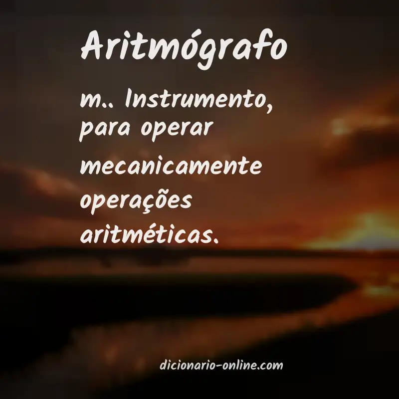Significado de aritmógrafo