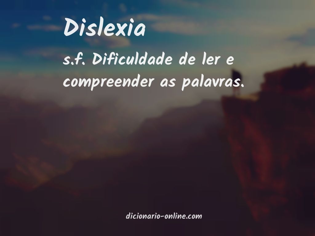 Significado de dislexia