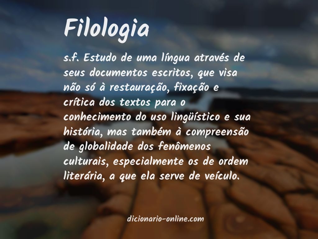 Significado de filologia