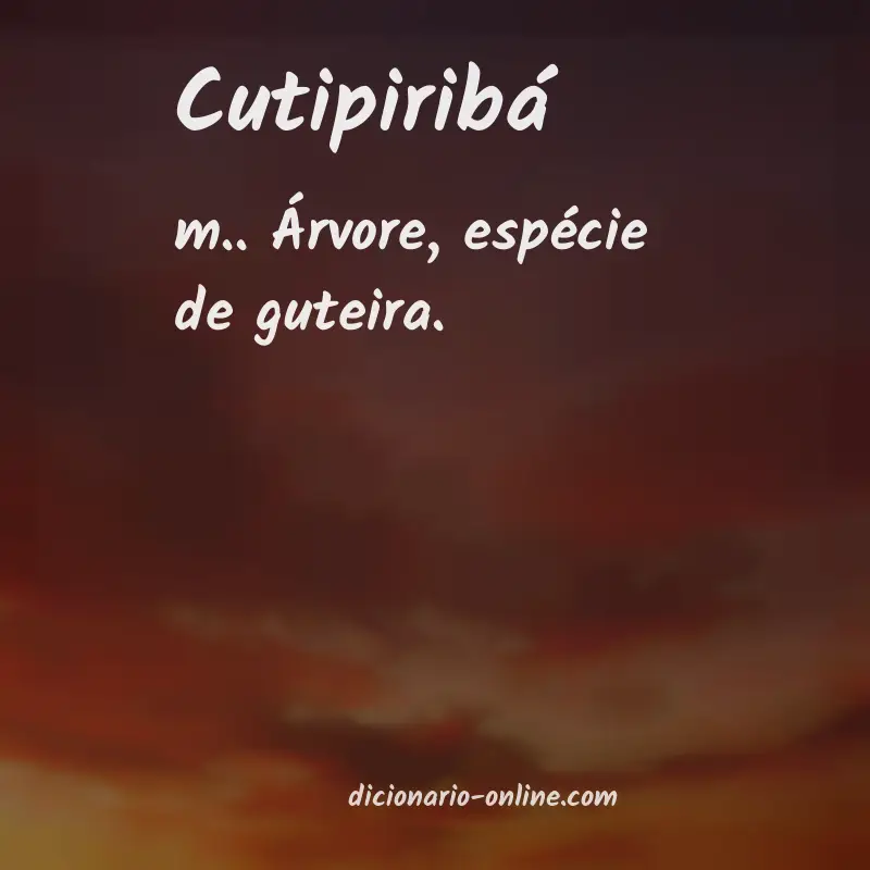 Significado de cutipiribá