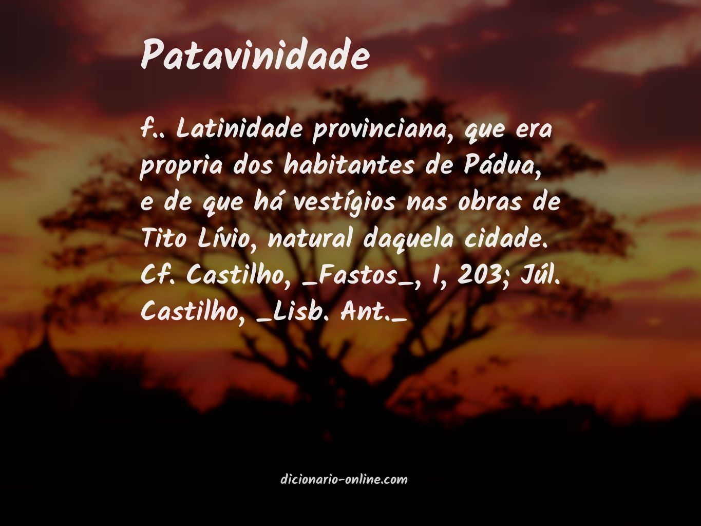 Significado de patavinidade