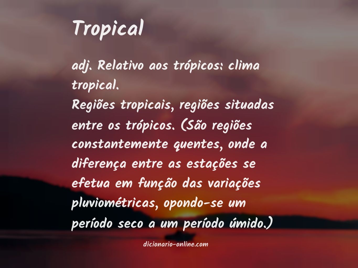 Significado de tropical