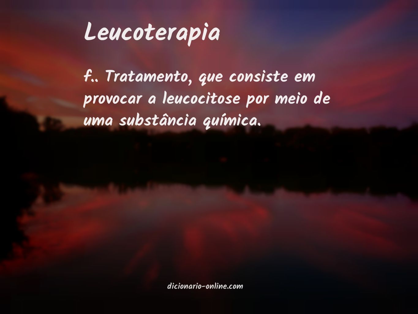 Significado de leucoterapia