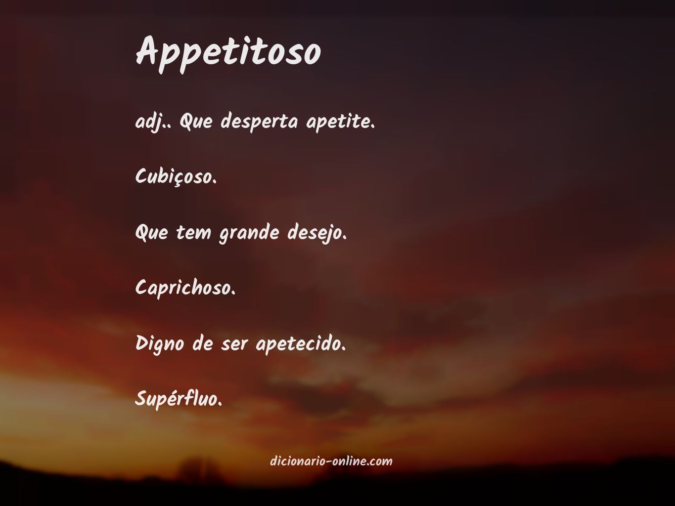 Significado de appetitoso