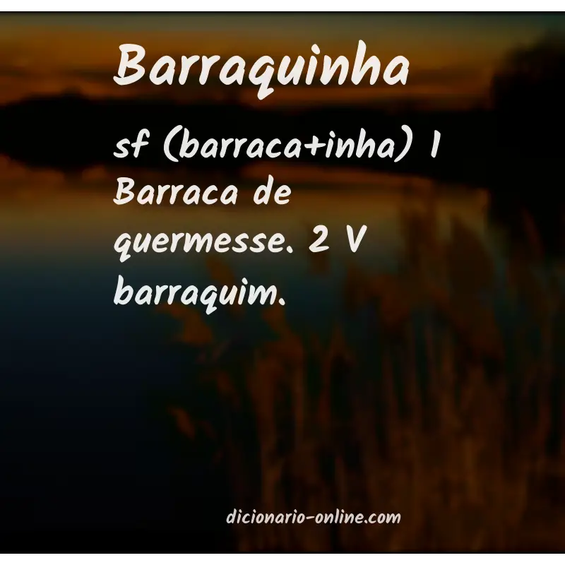 Significado de barraquinha