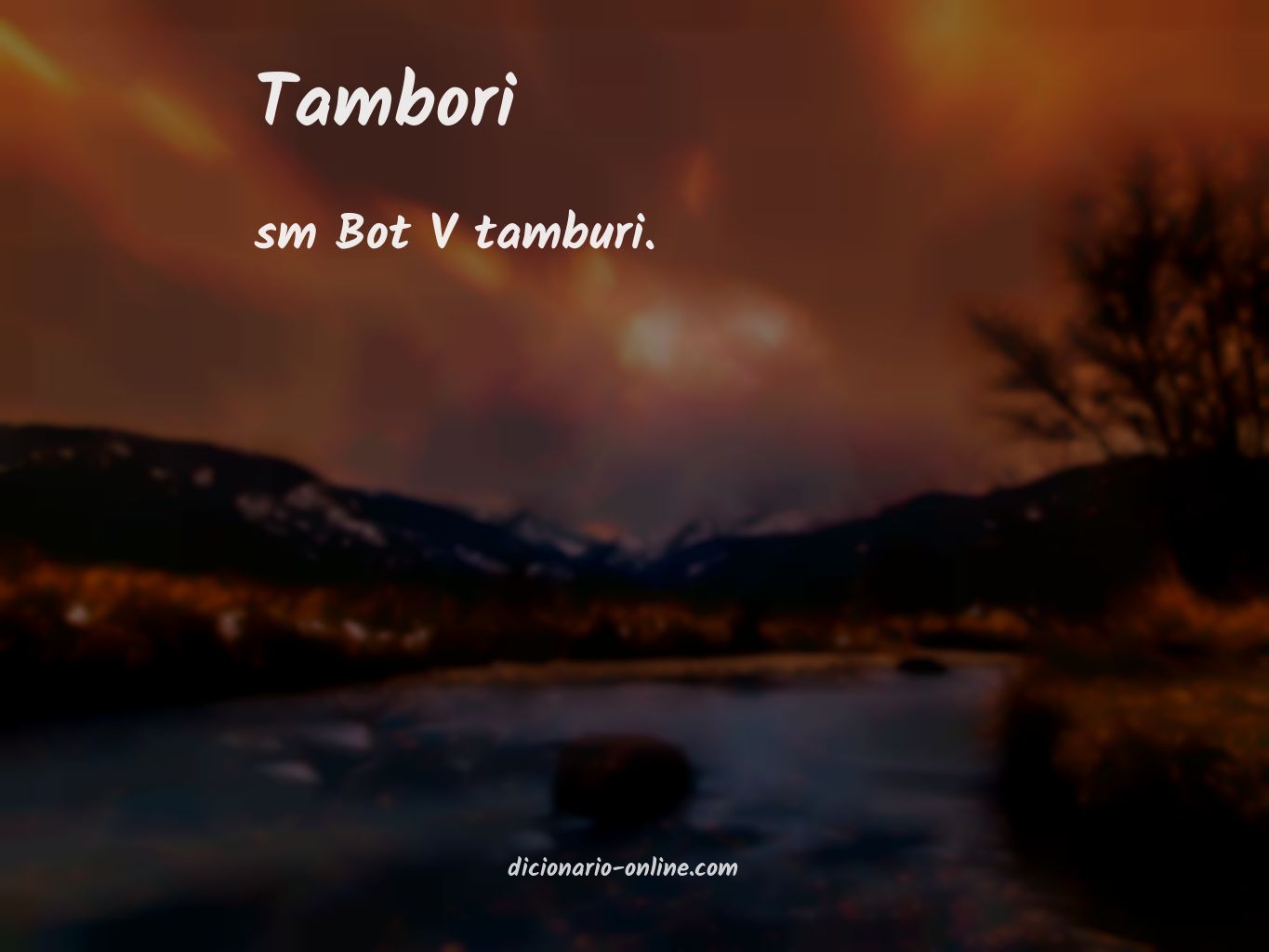 Significado de tambori