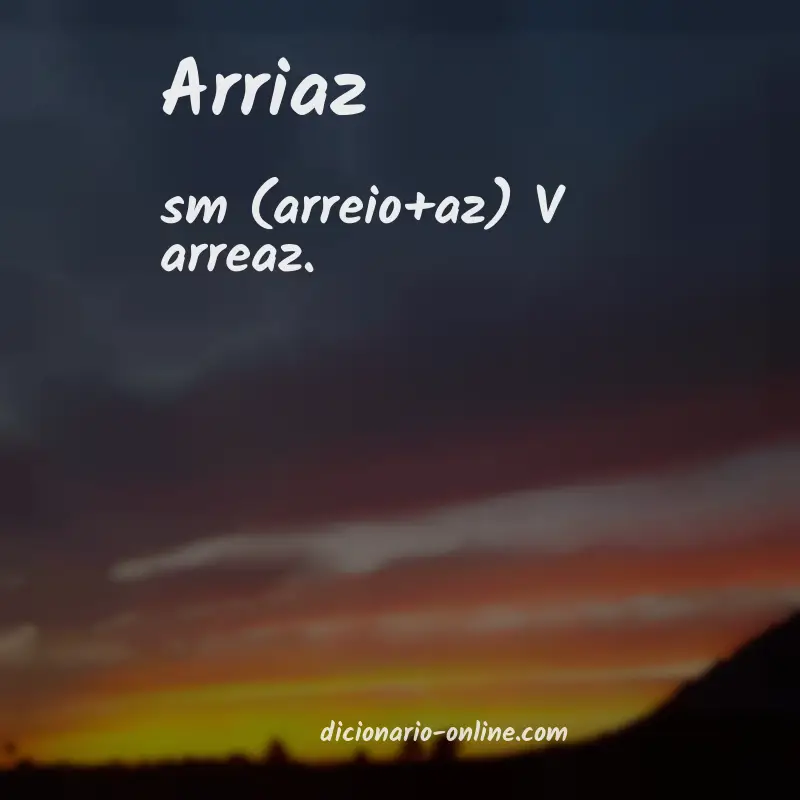Significado de arriaz