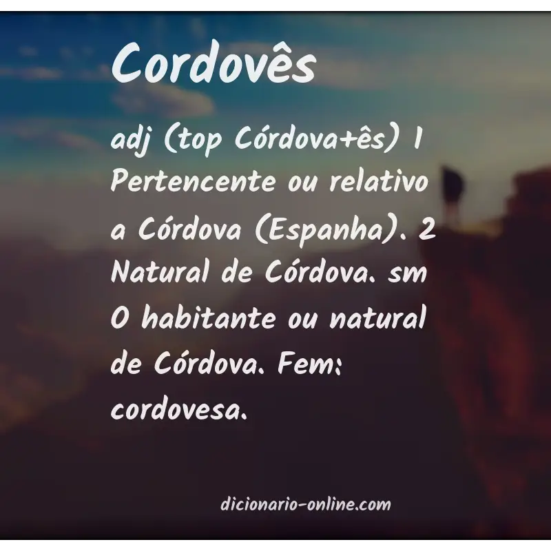 Significado de cordovês