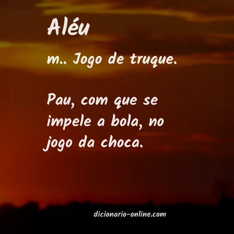 Significado de aléu