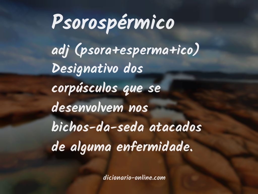 Significado de psorospérmico