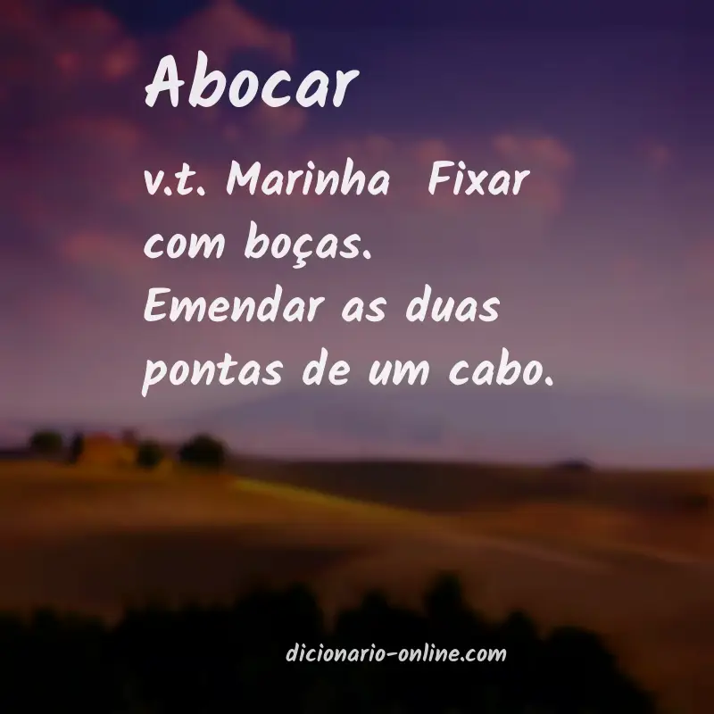 Significado de abocar