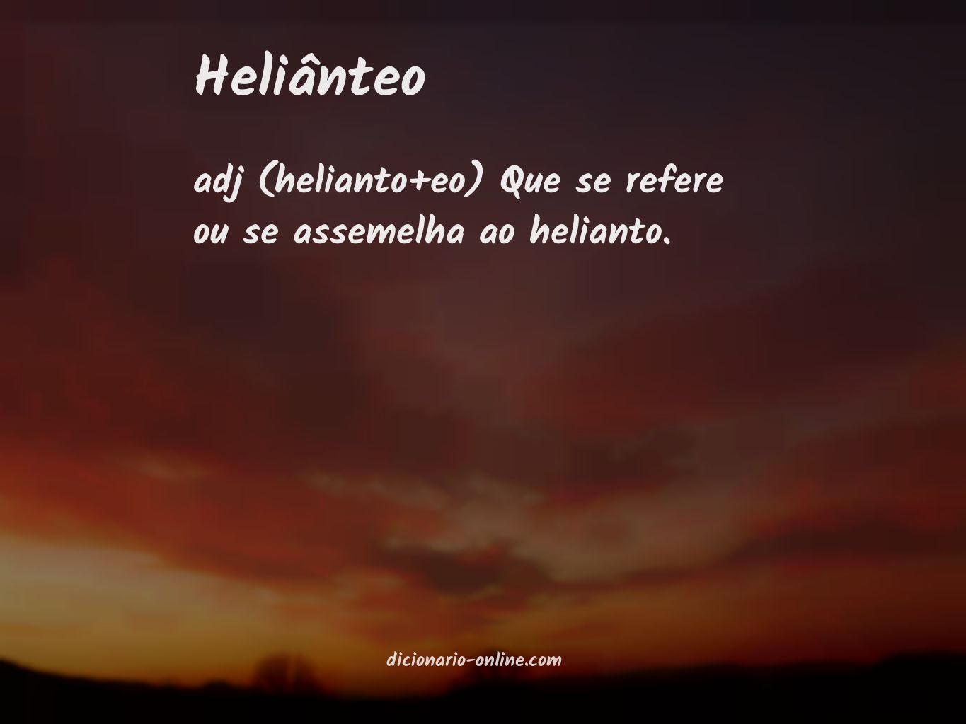 Significado de heliânteo