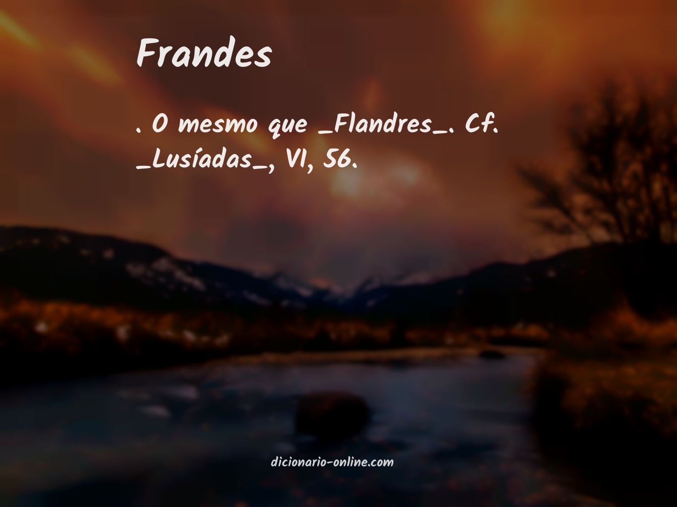 Significado de frandes