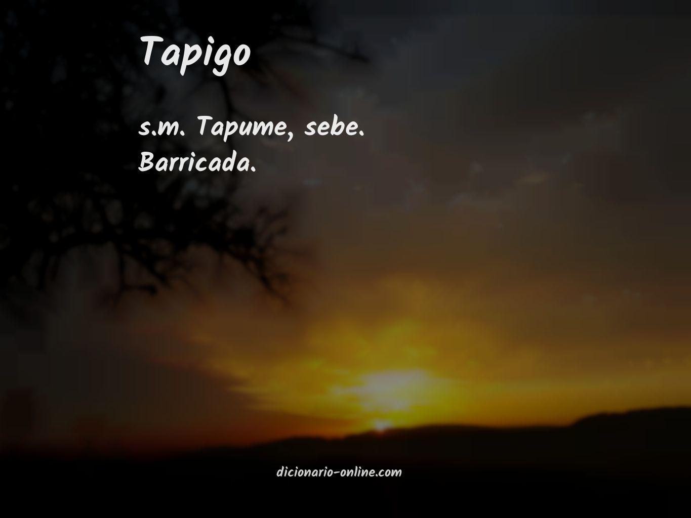 Significado de tapigo