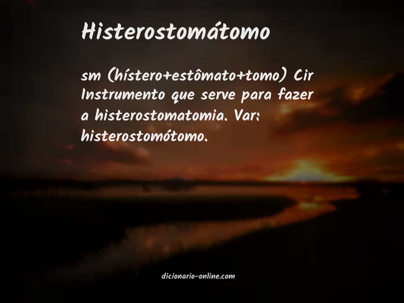 Significado de histerostomátomo