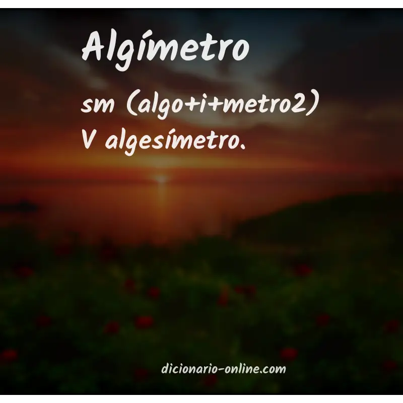 Significado de algímetro