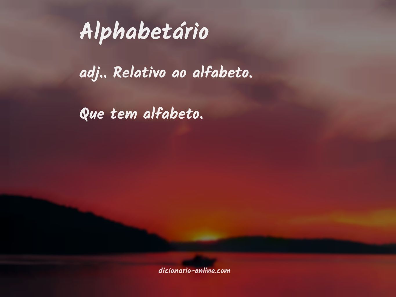 Significado de alphabetário