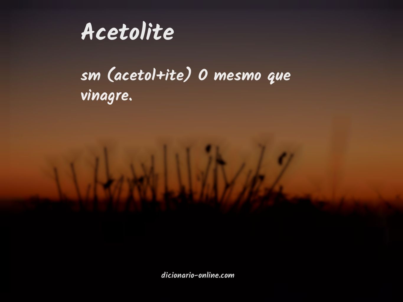 Significado de acetolite