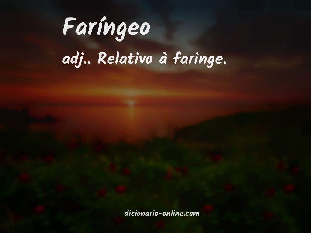 Significado de faríngeo