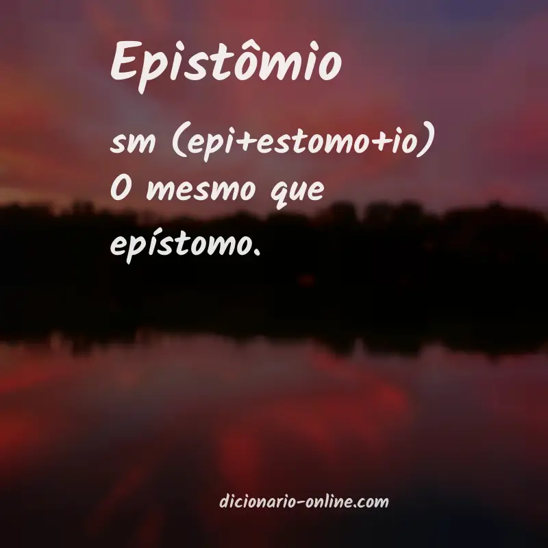 Significado de epistômio
