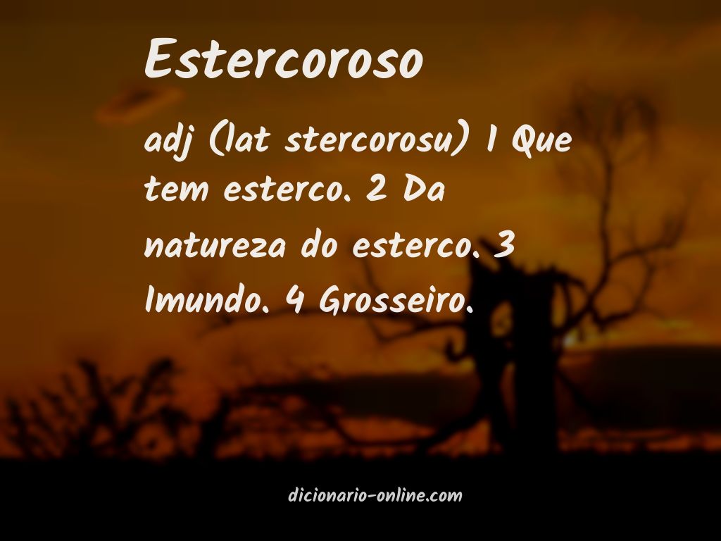 Significado de estercoroso