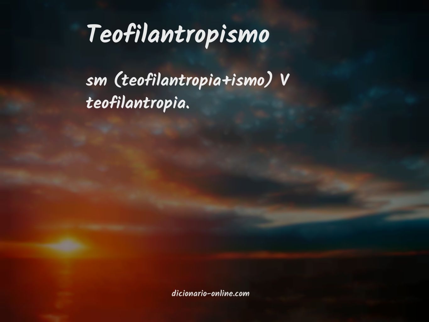 Significado de teofilantropismo