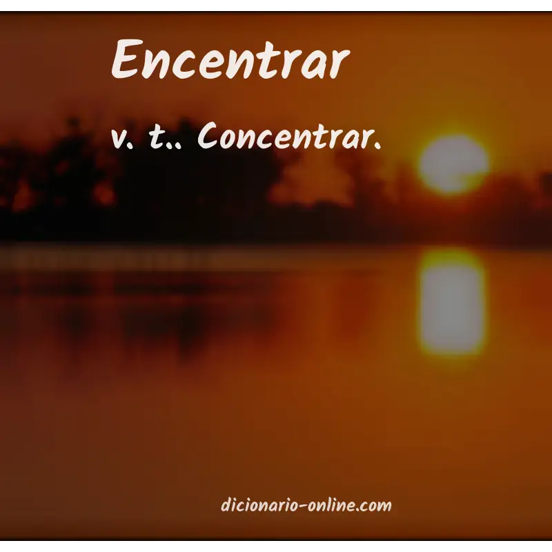 Significado de encentrar