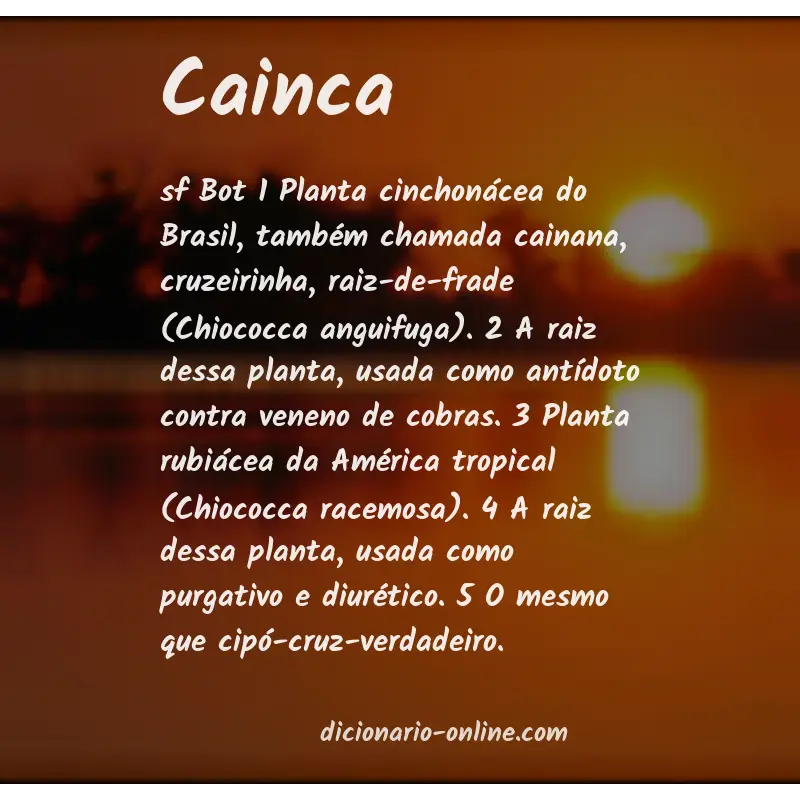Significado de cainca