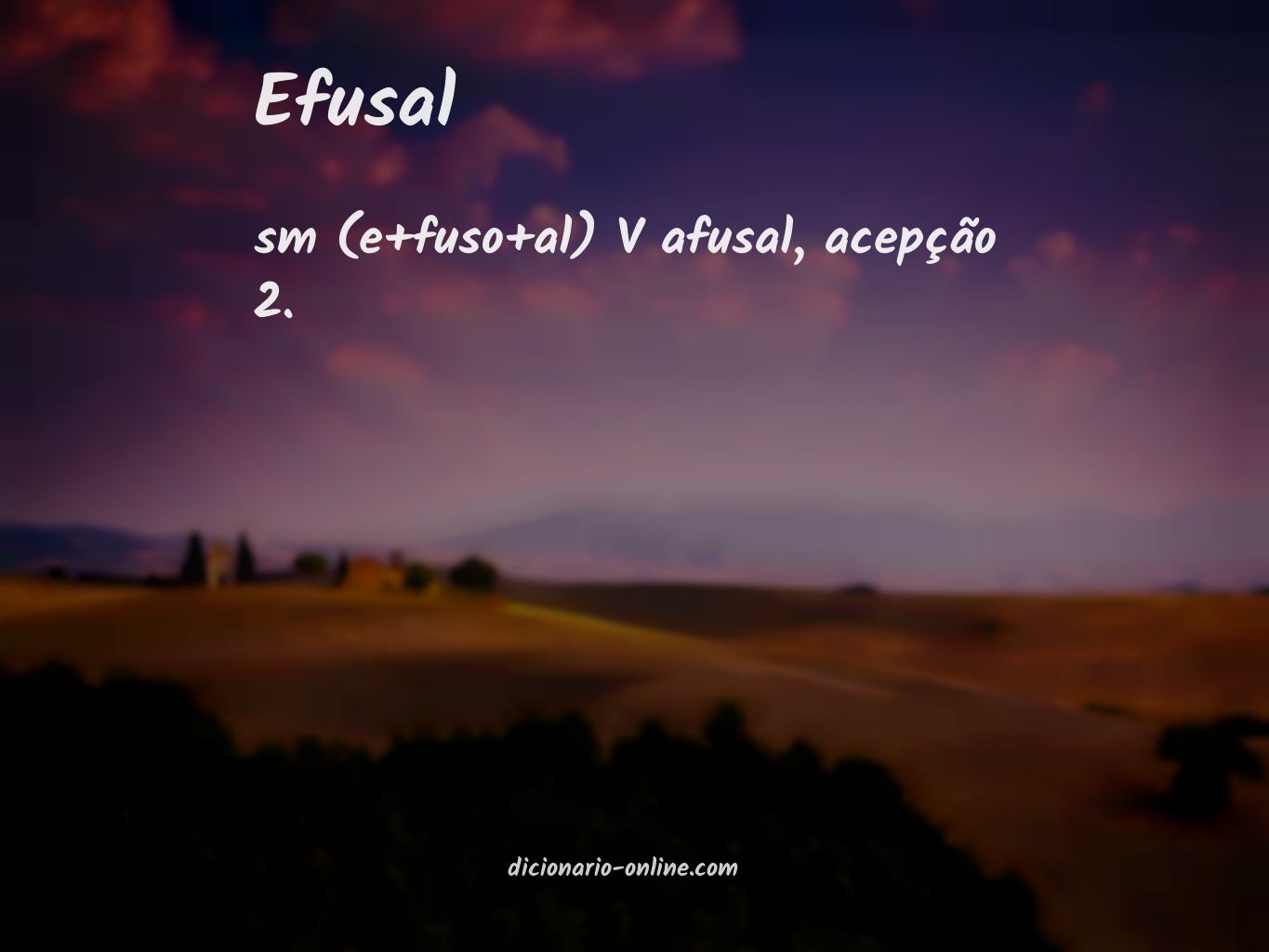 Significado de efusal